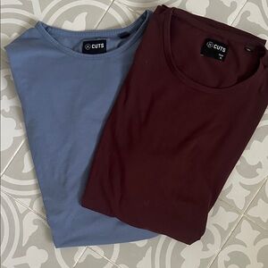 Cuts Clothing Short Sleeve Tees - Blue and Maroon